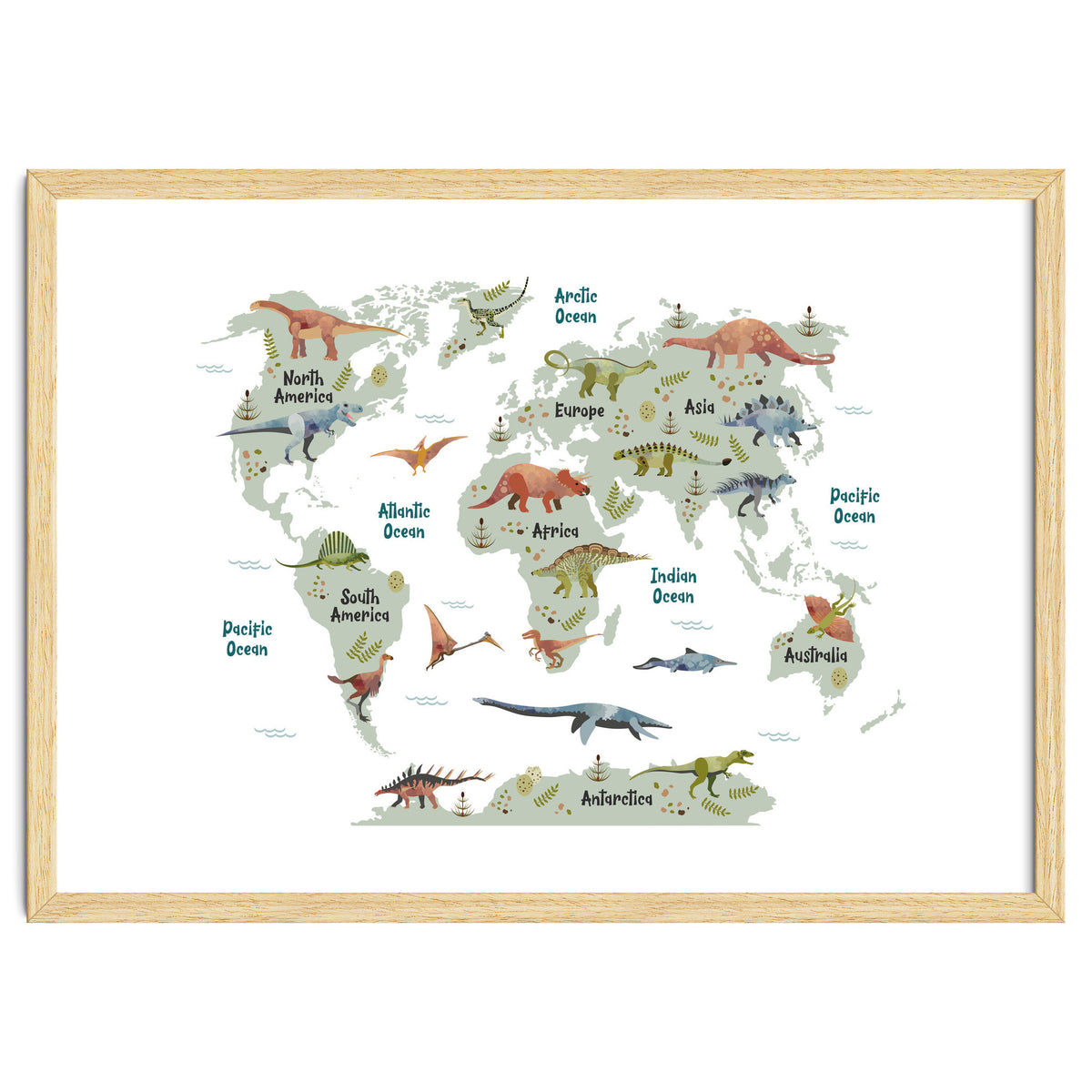 Dinosaur World Map