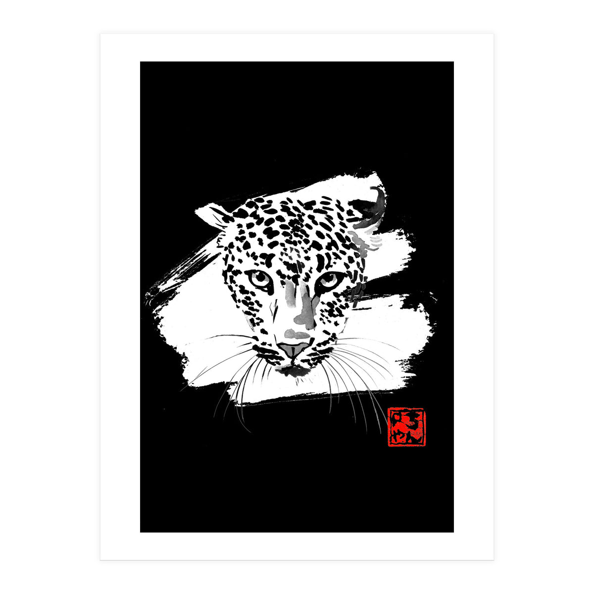 Leopard in white (Print Only)