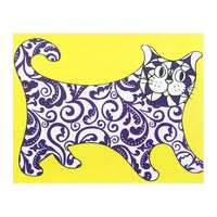 Funny Cat Yellow (Print Only)