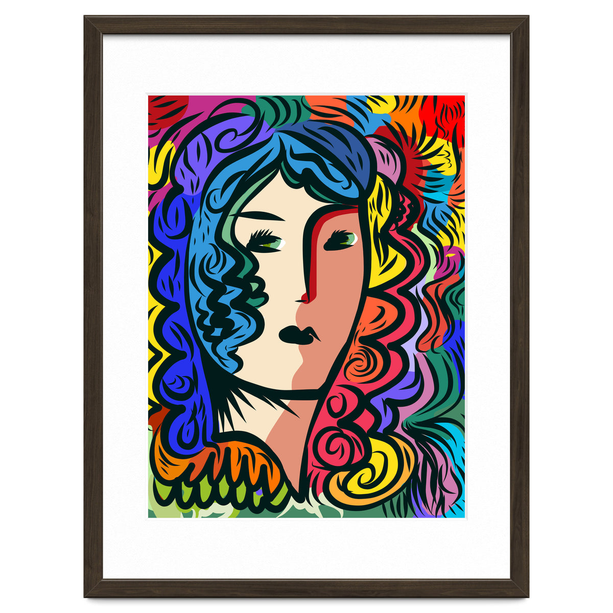 Rainbow Portrait Girl