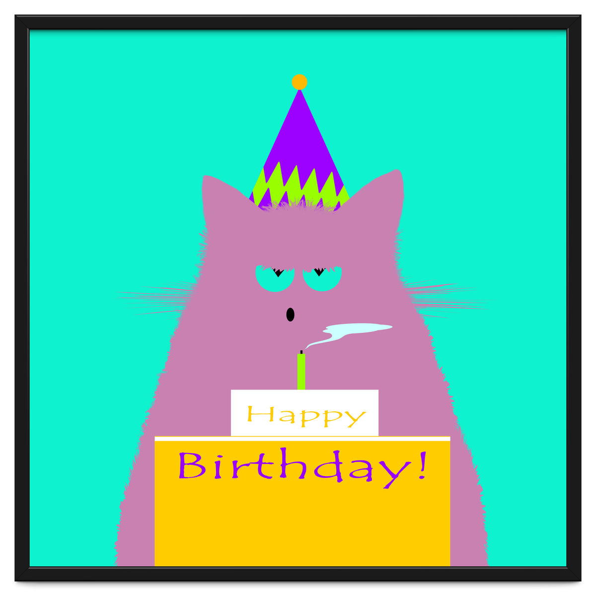 Birthday Lilac Cat