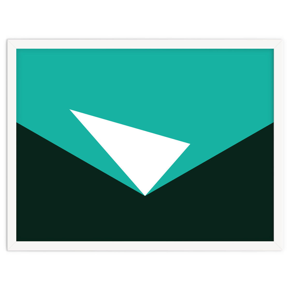 Geometric Shapes No. 57 - turquoise & black