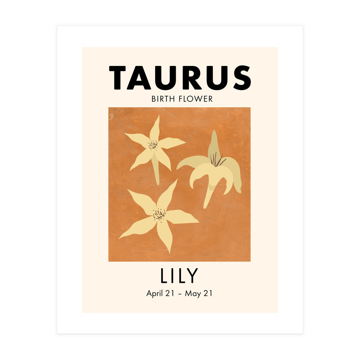 Taurus Birth Flower Lily (Print Only)