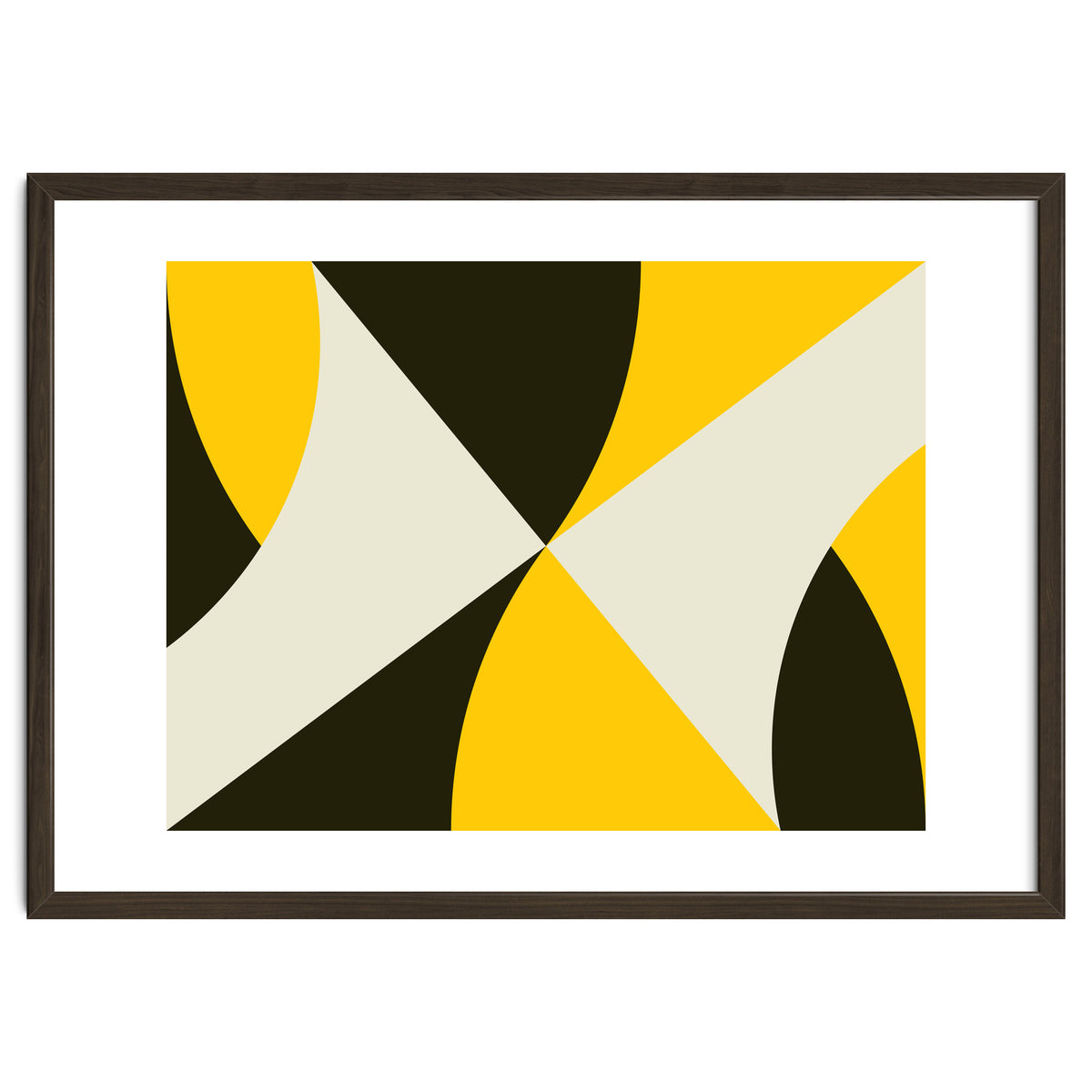 Geometric Shapes No. 4 - yellow, black & white