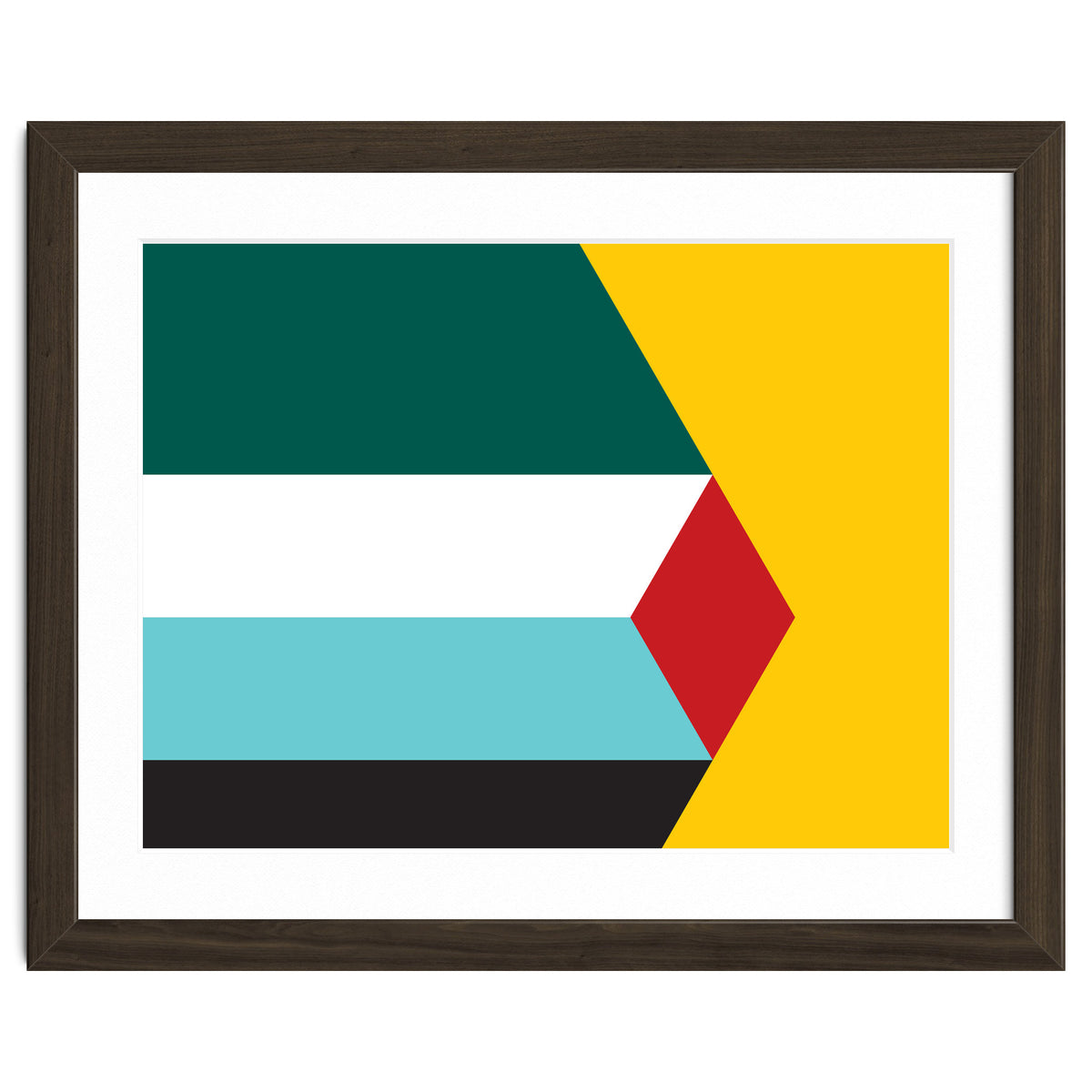 Geometric Shapes No. 43 - yellow & green