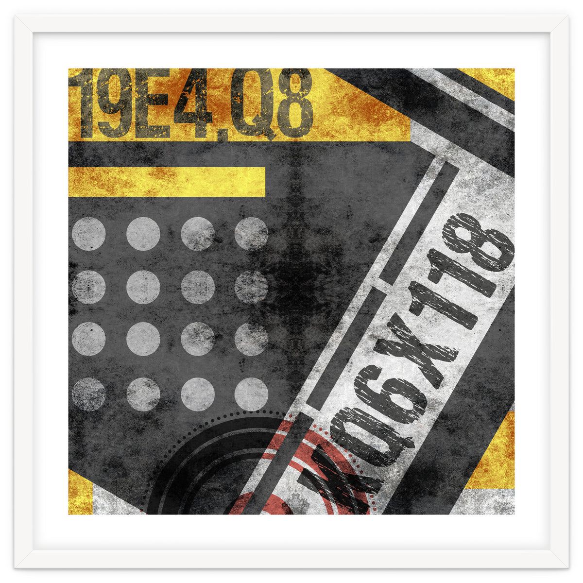 Abstract Industrial Black And Yellow