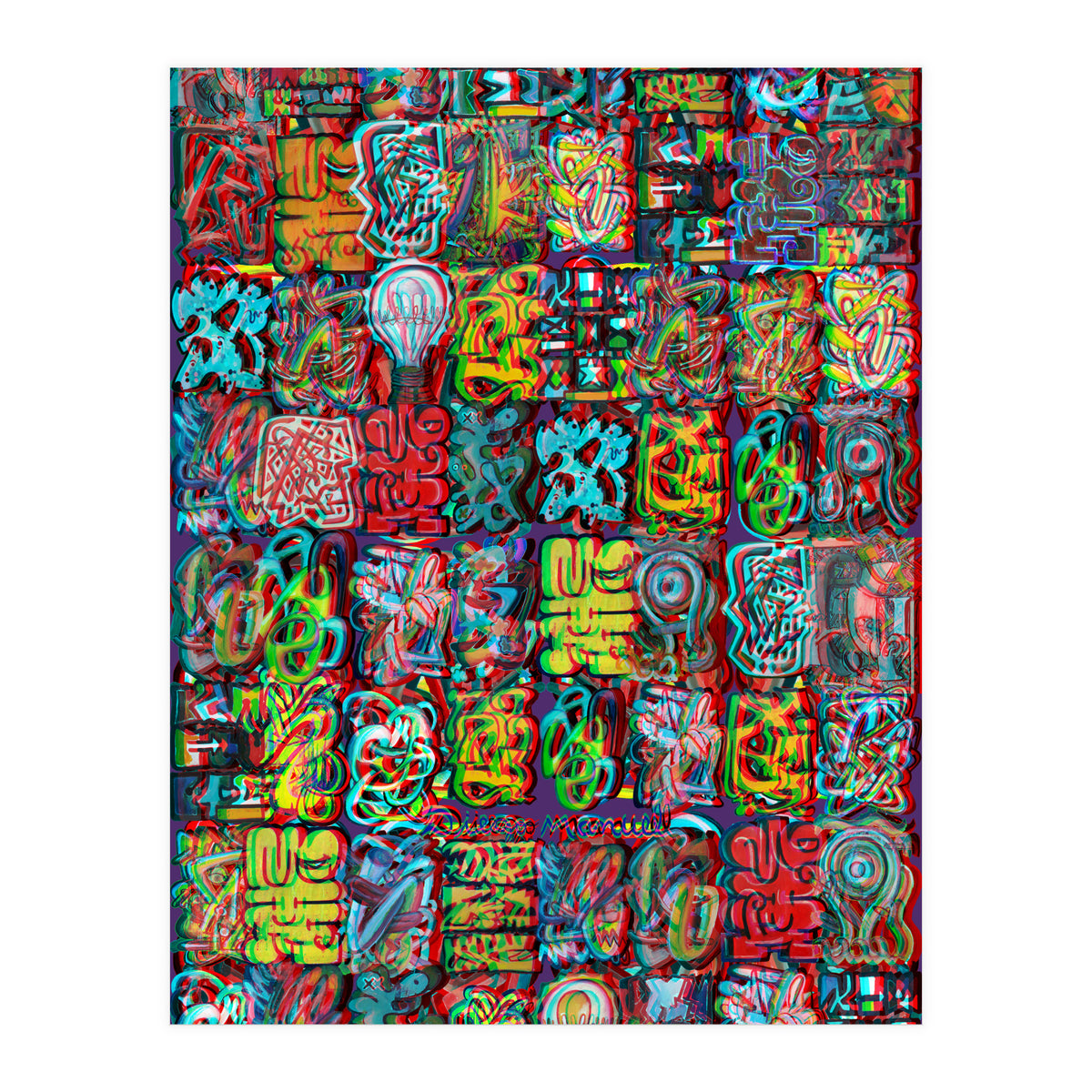 Formas 14 34 3d And Graffiti 3 (Print Only)
