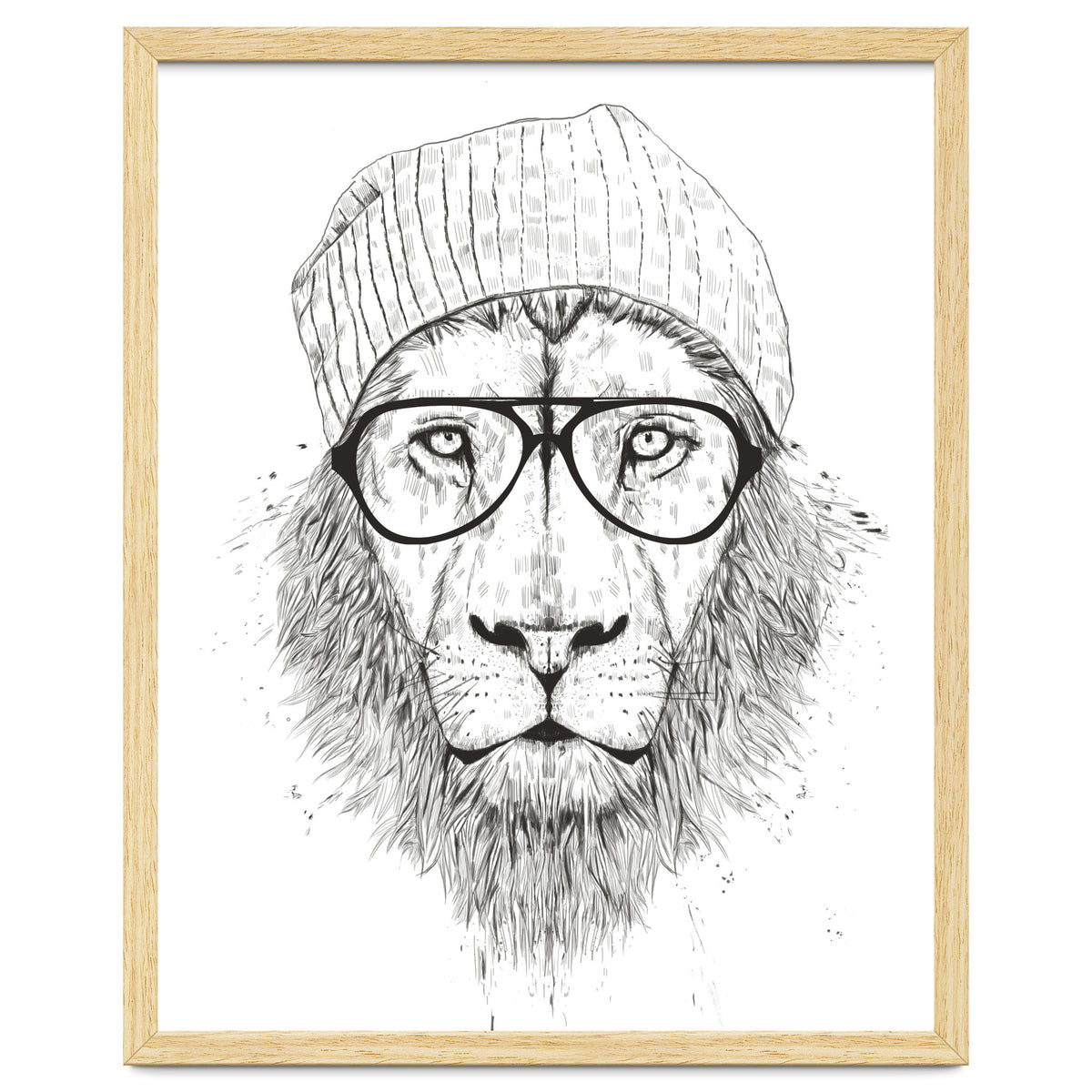 Cool Lion Bw