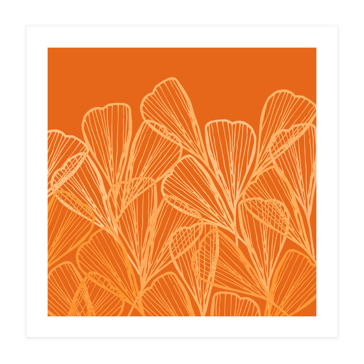 Coastal Orange Flora (Print Only)