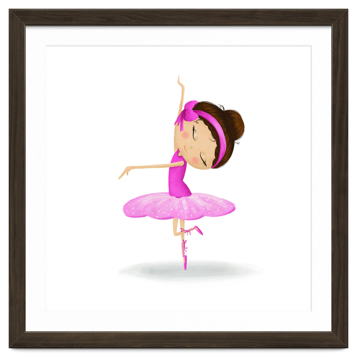 Adorable Twirling Ballerina Nursery Print