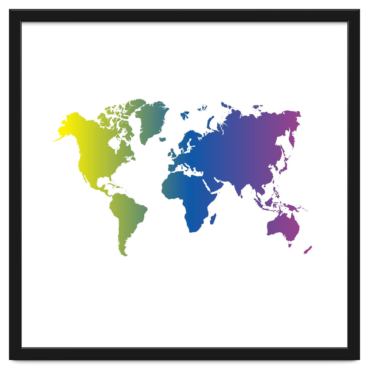 Multicolor World Map