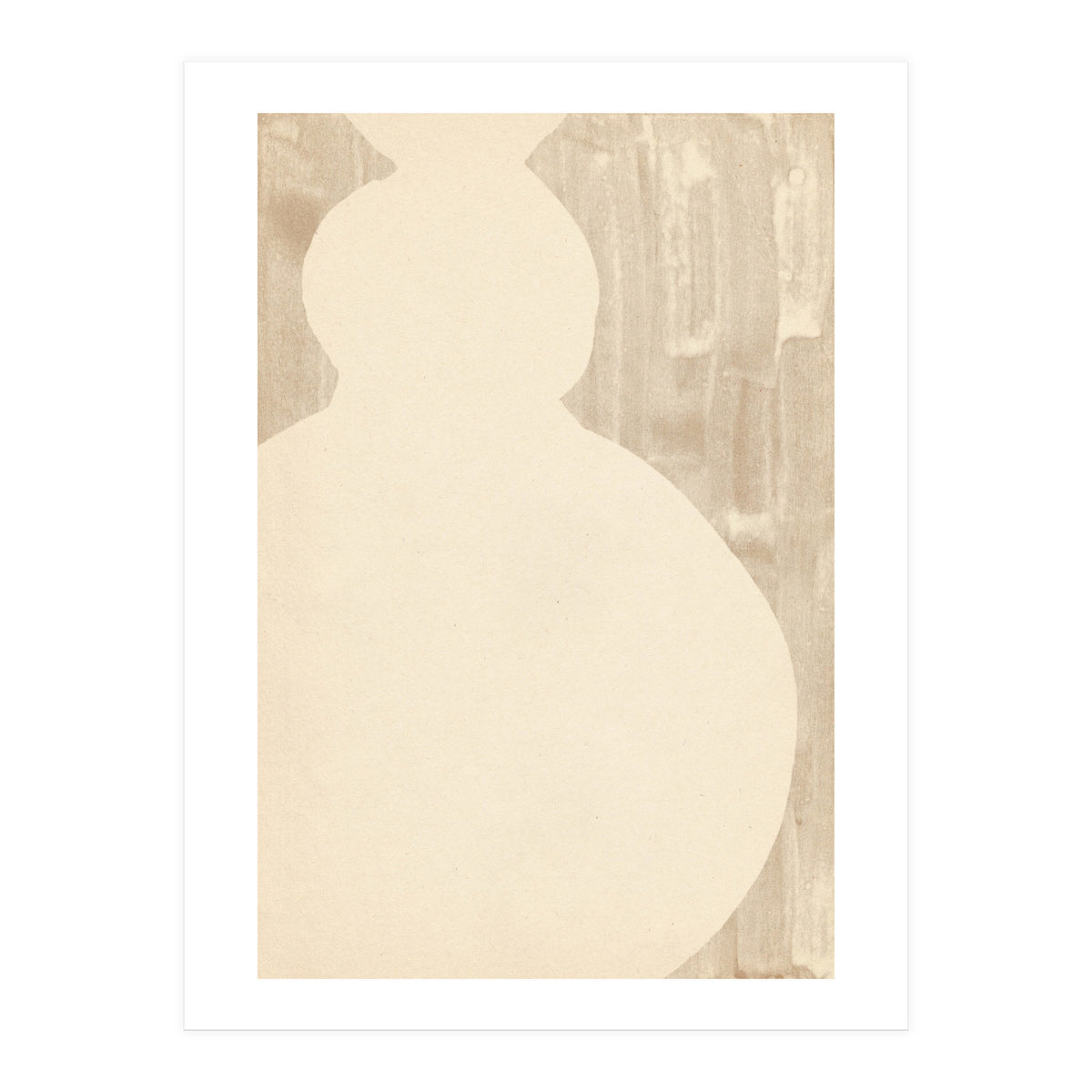 Cream tone vase silhouette (Print Only)
