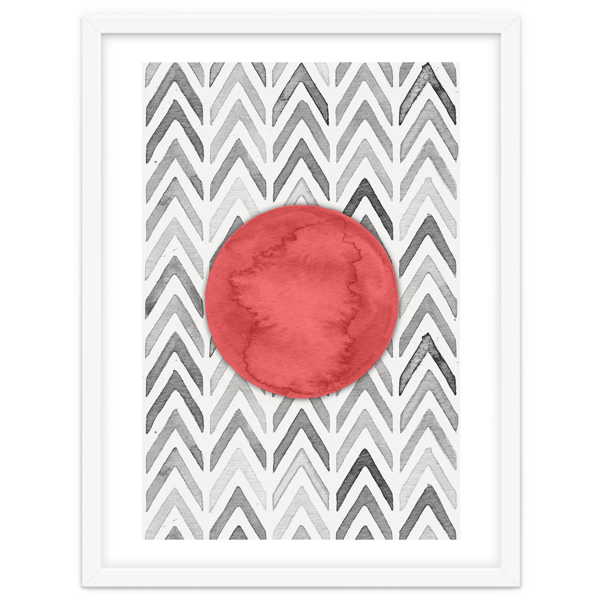 Red Bubble Chevron Pattern