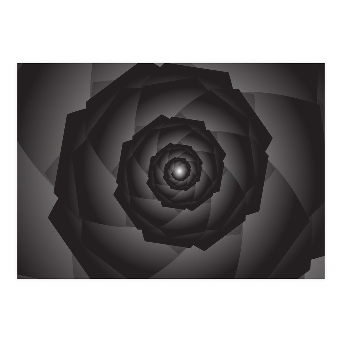 Mono Chrome Tech Spiral Pattern (Print Only)