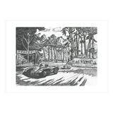 Jaguar C-Type Classic Le Mans Ink Drawing (Print Only) thumbnail