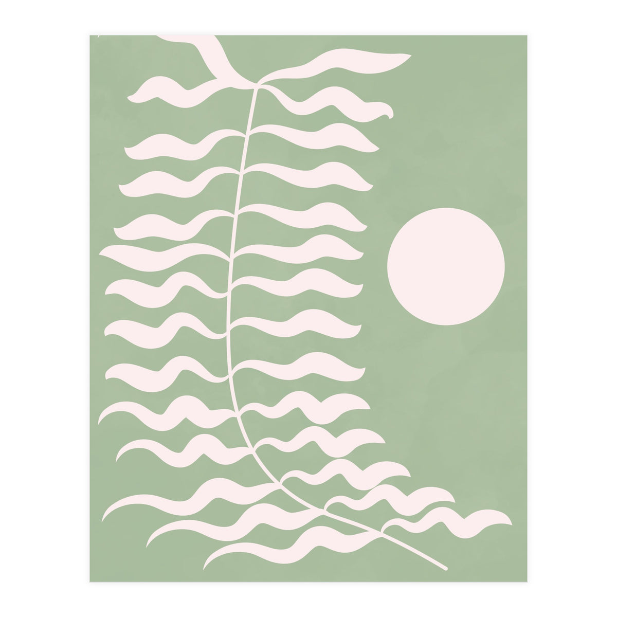 Sage Green Abstract Floral (Print Only)