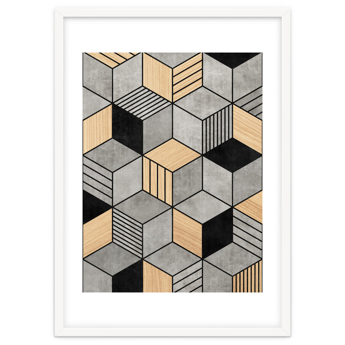 Concrete and Wood Cubes 2