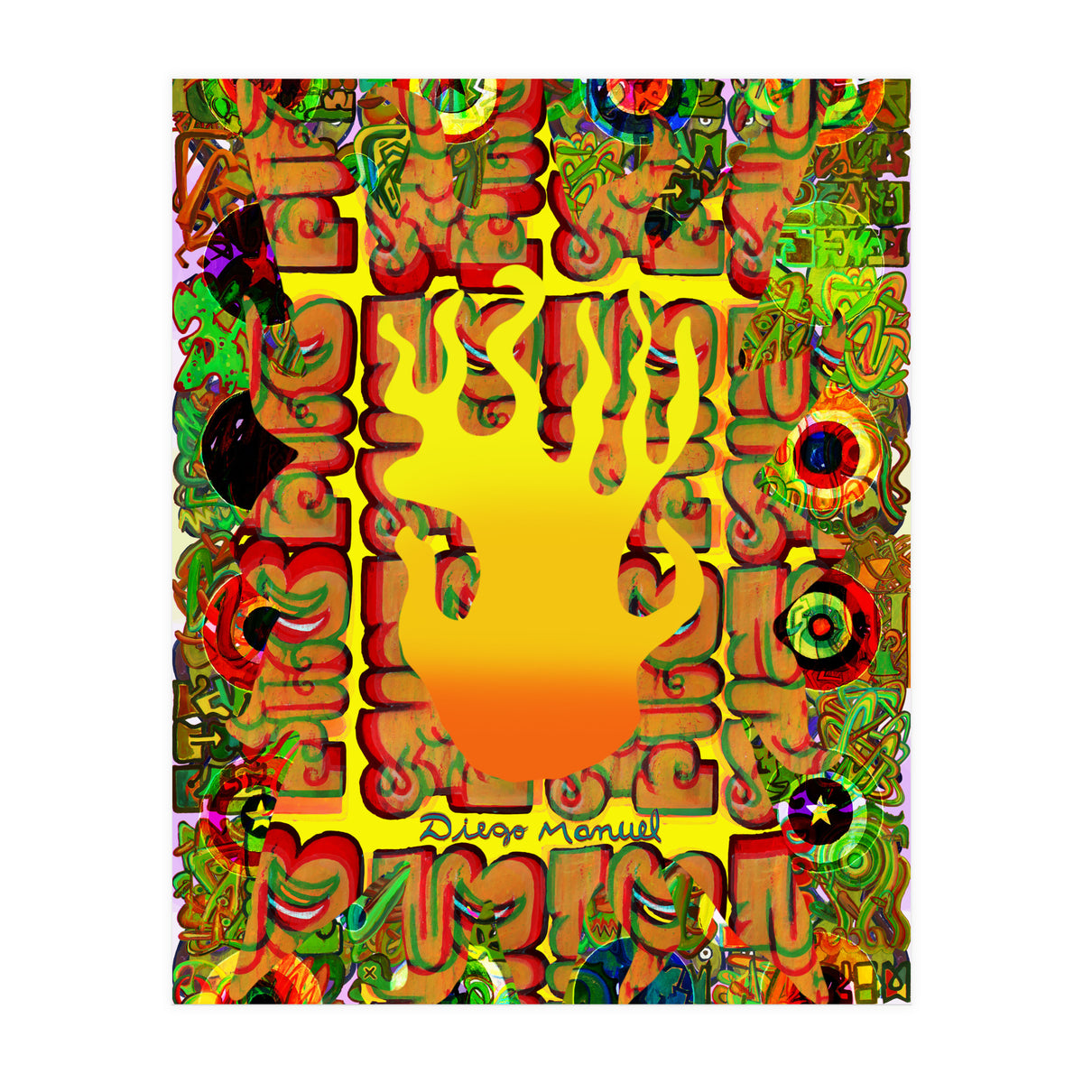 Fuego Y Graffiti 3 (Print Only)