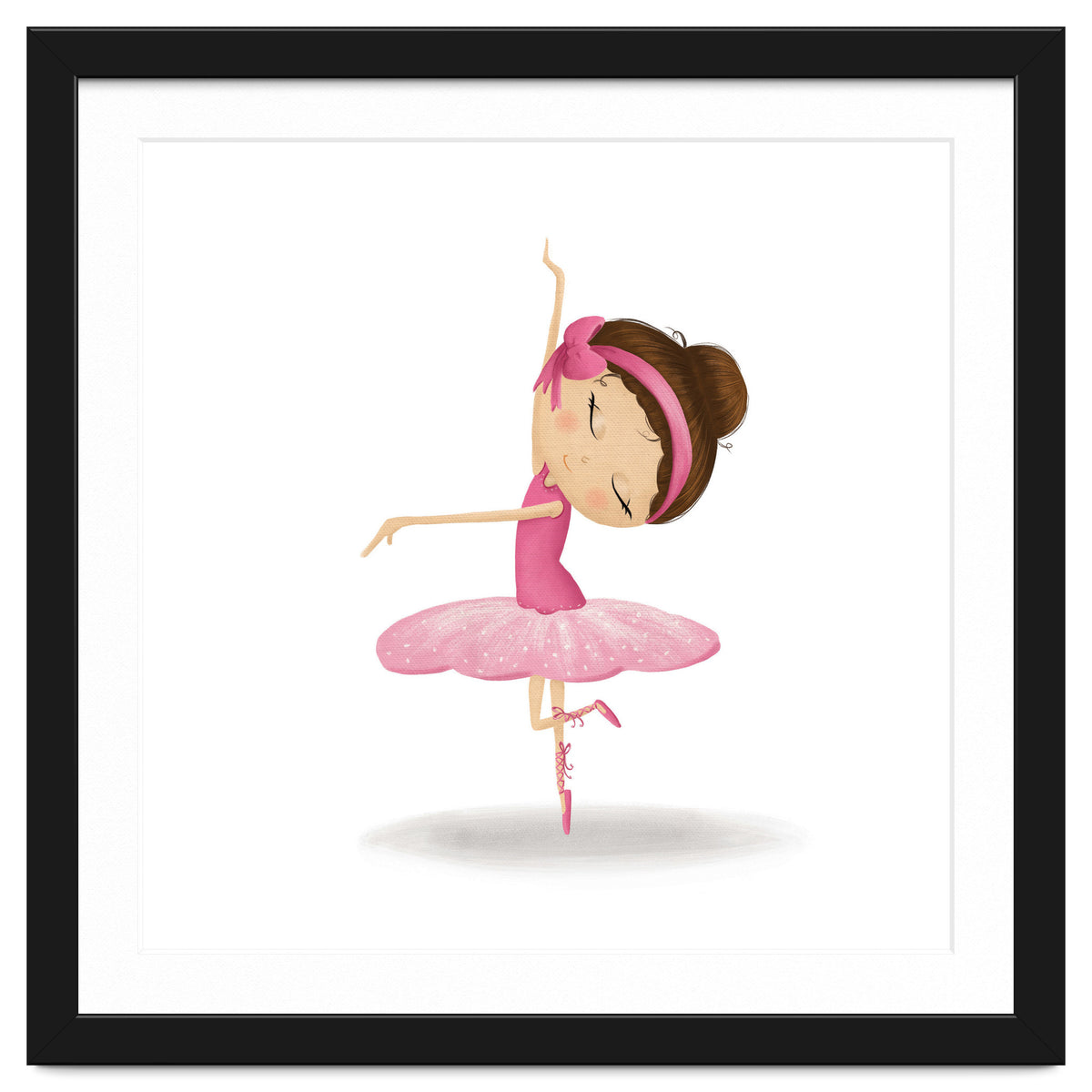 Adorable Twirling Ballerina Nursery Print