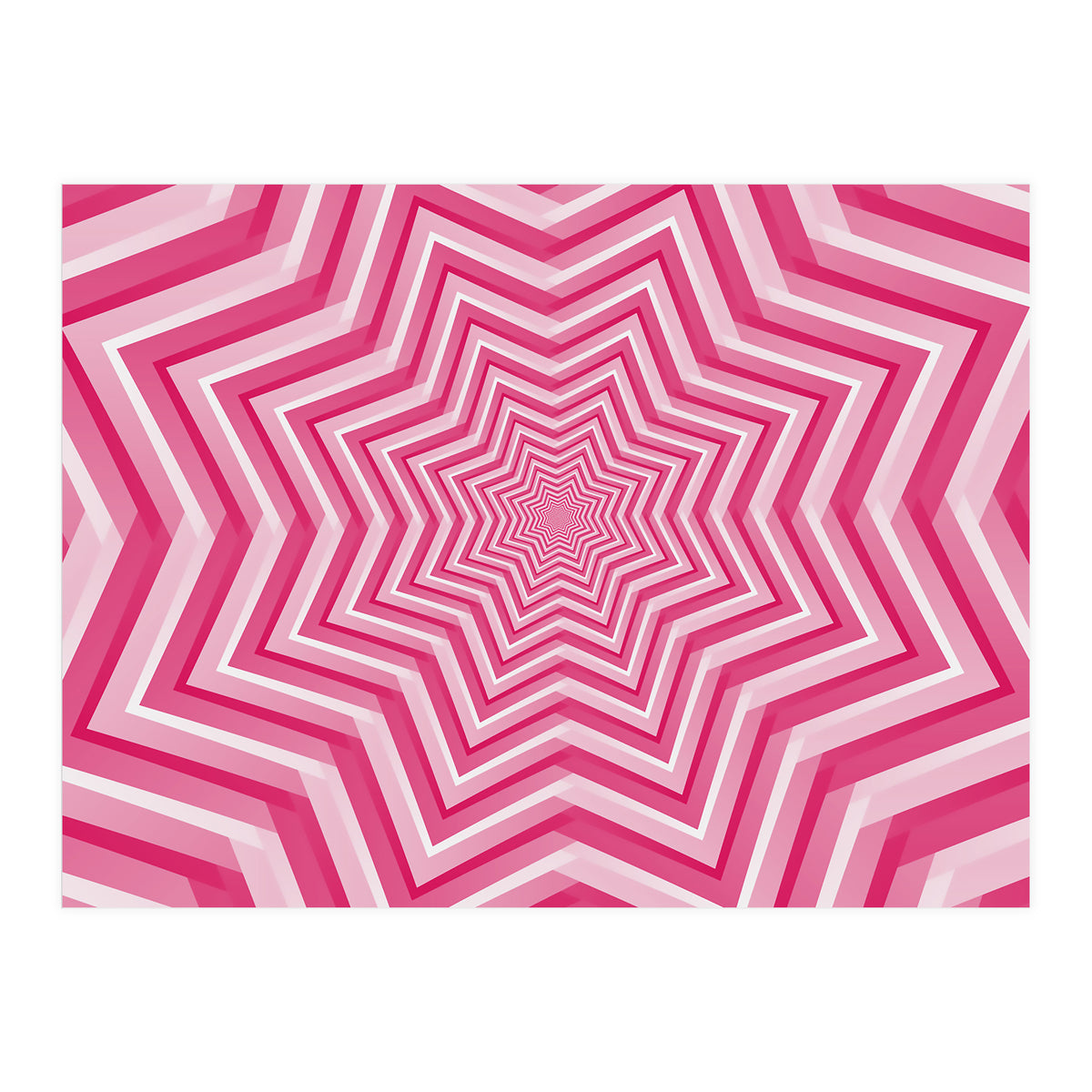 Abstract Pink Geometric Design Art (Print Only)