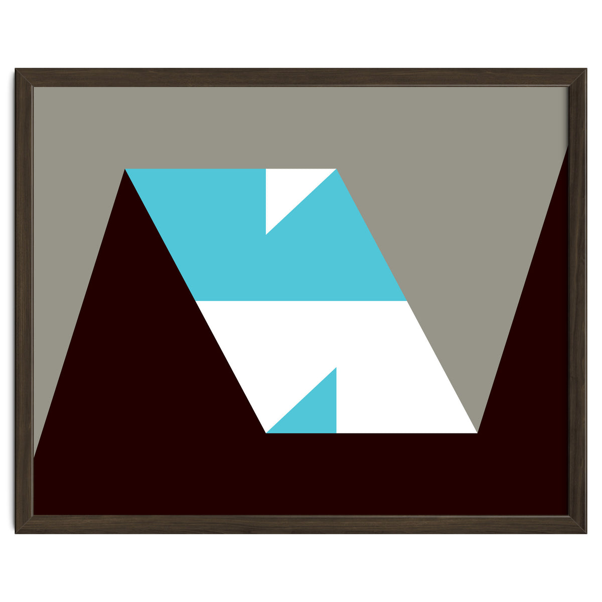 Geometric Shapes No. 48 - grey & blue