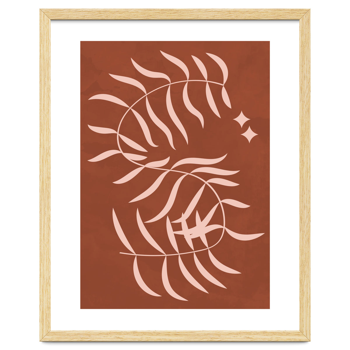 Botanical Palm Leaf Earthy Tones