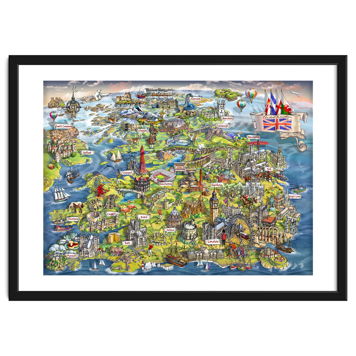 Illustrated Map Of The United Kingdom