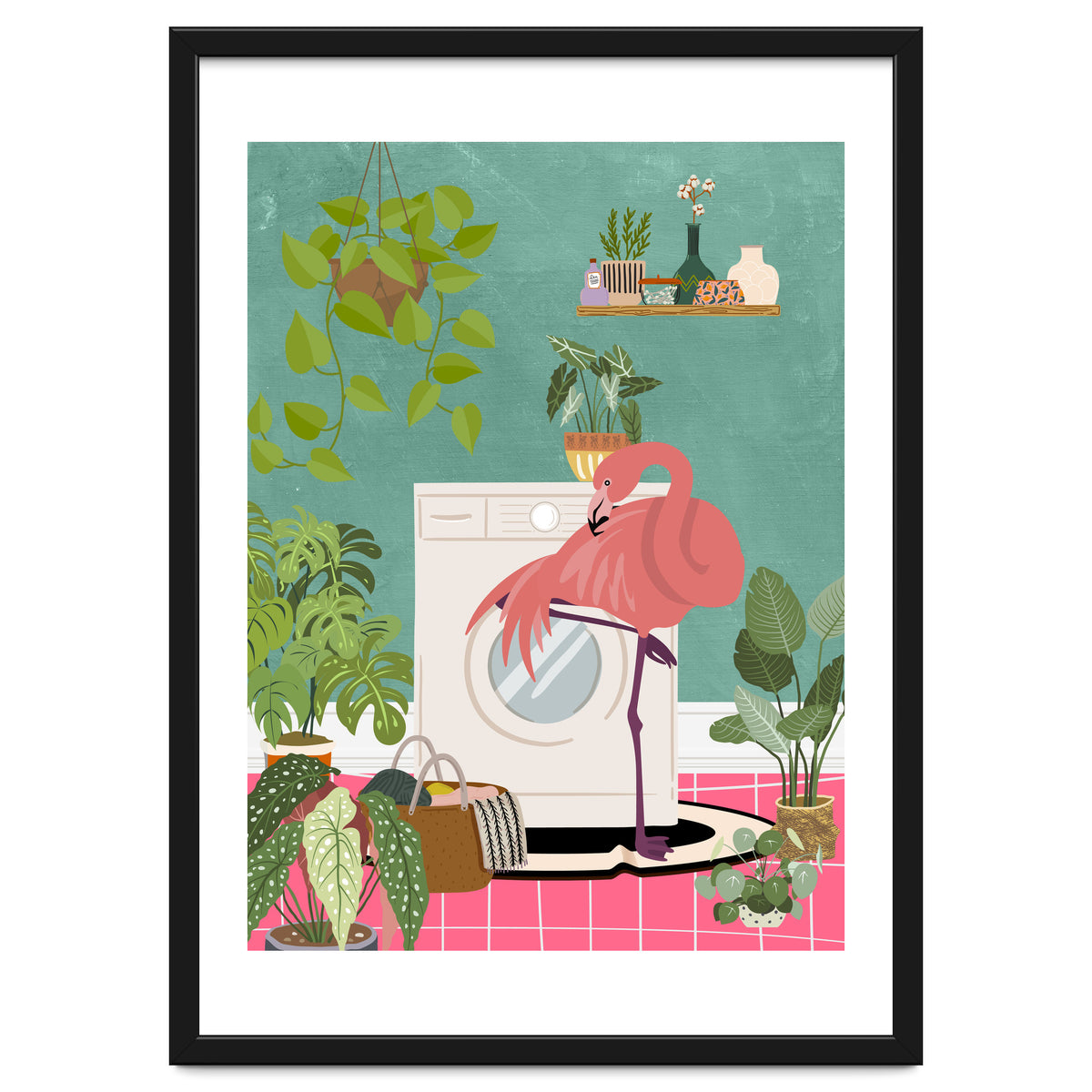 Flamingo in My Laundry Room