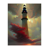 Lighthouse floating in the Sunset Clouds (Print Only) thumbnail