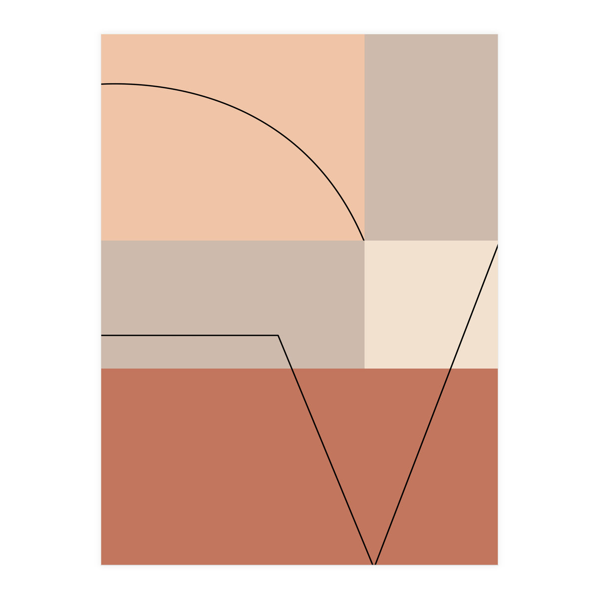 Neutral Geometric B (Print Only)