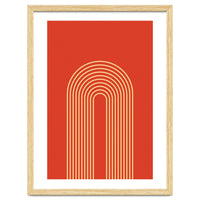 Rainbow Lines Mid Century Geometric Art