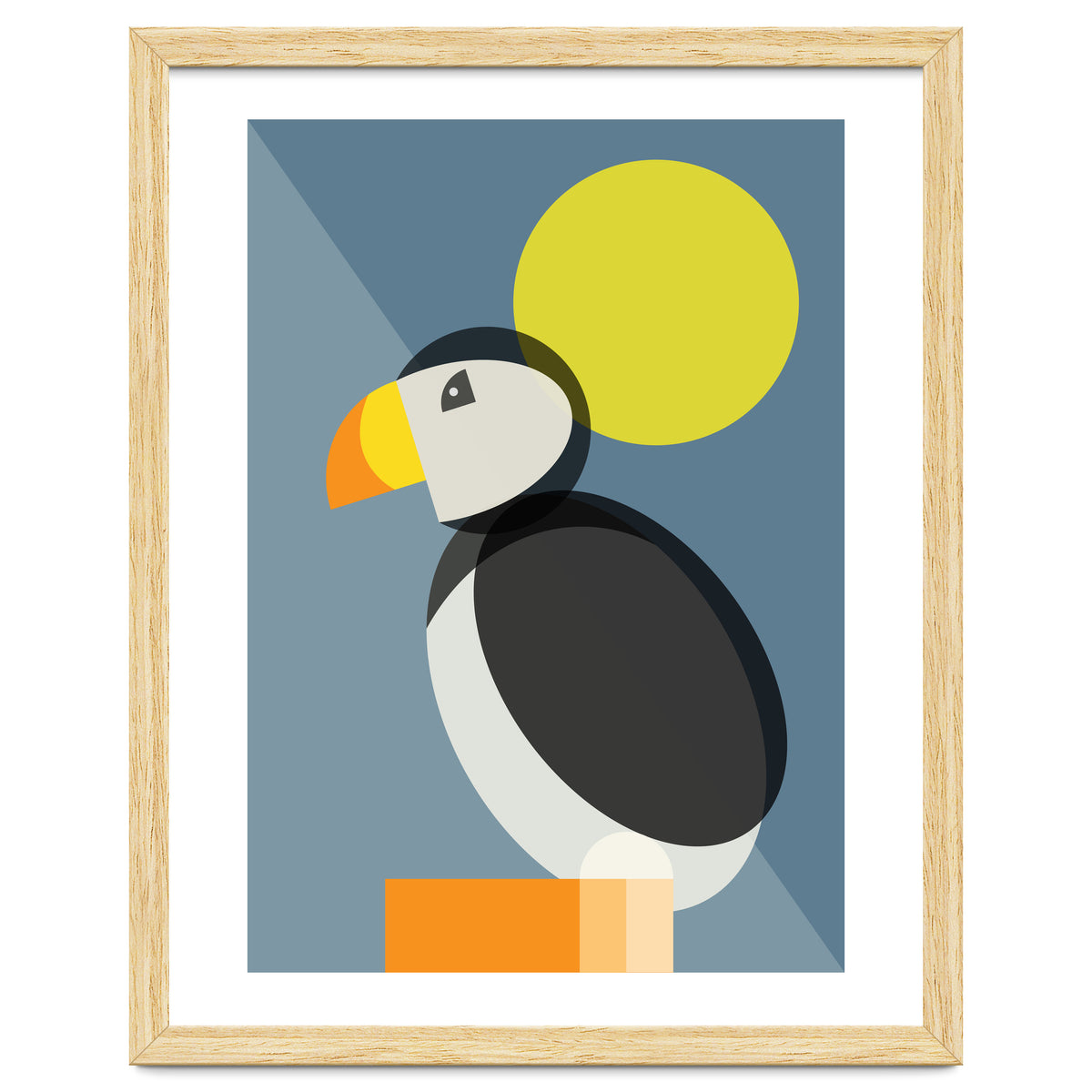 Mid Century Geometric Puffin