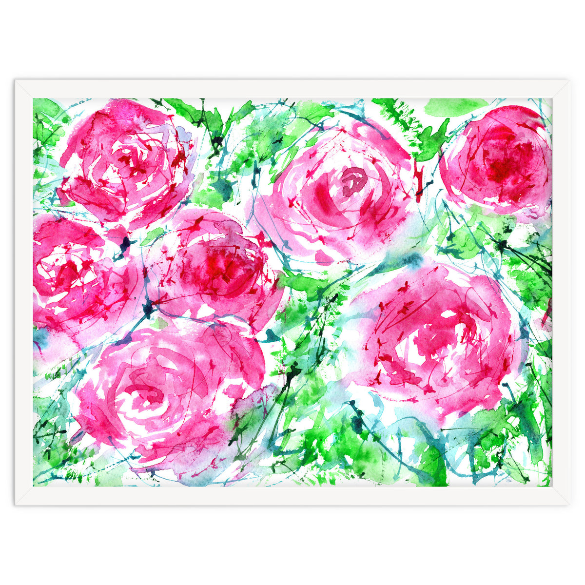 Blooming bouquet || watercolor roses