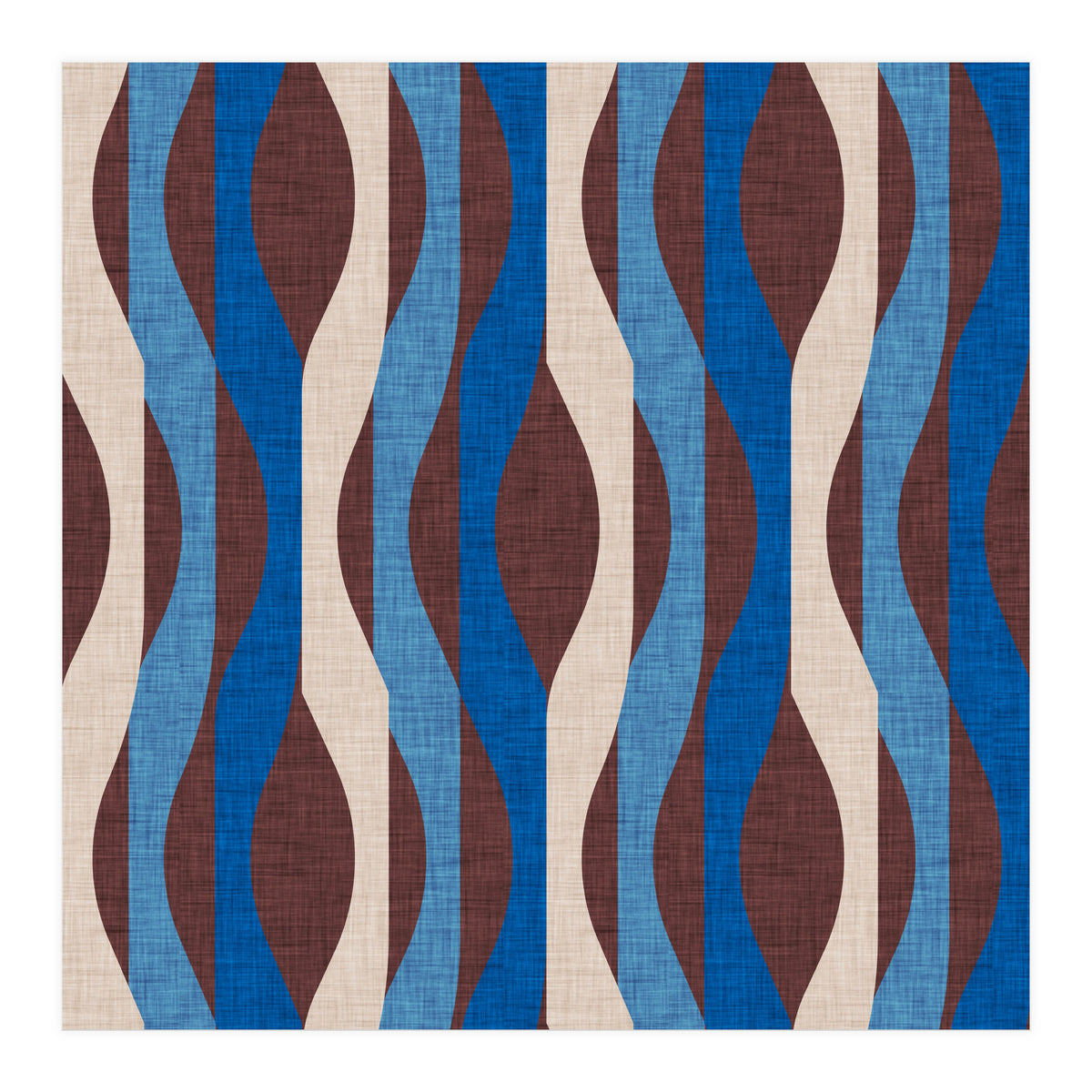 Mod Stripes Blue  (Print Only)