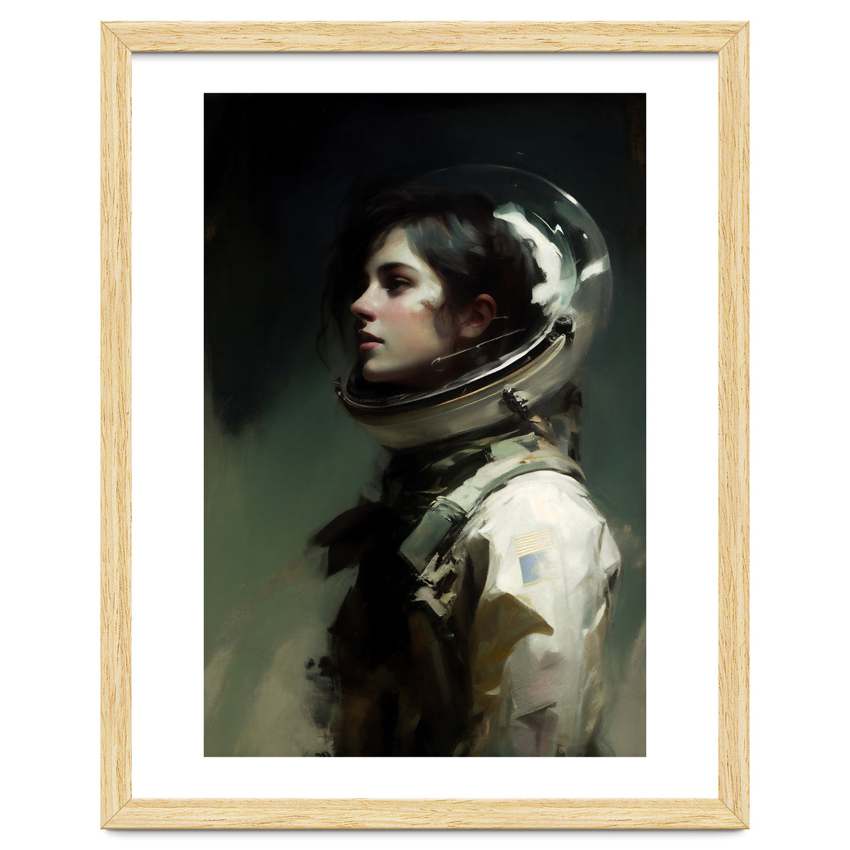 Gothic Astronaut Moody Dark Painting