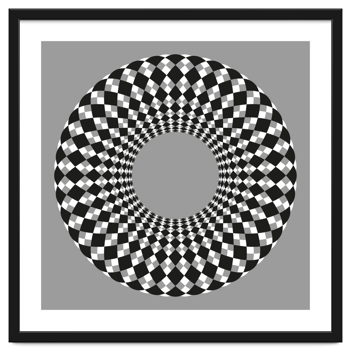 Black and white round