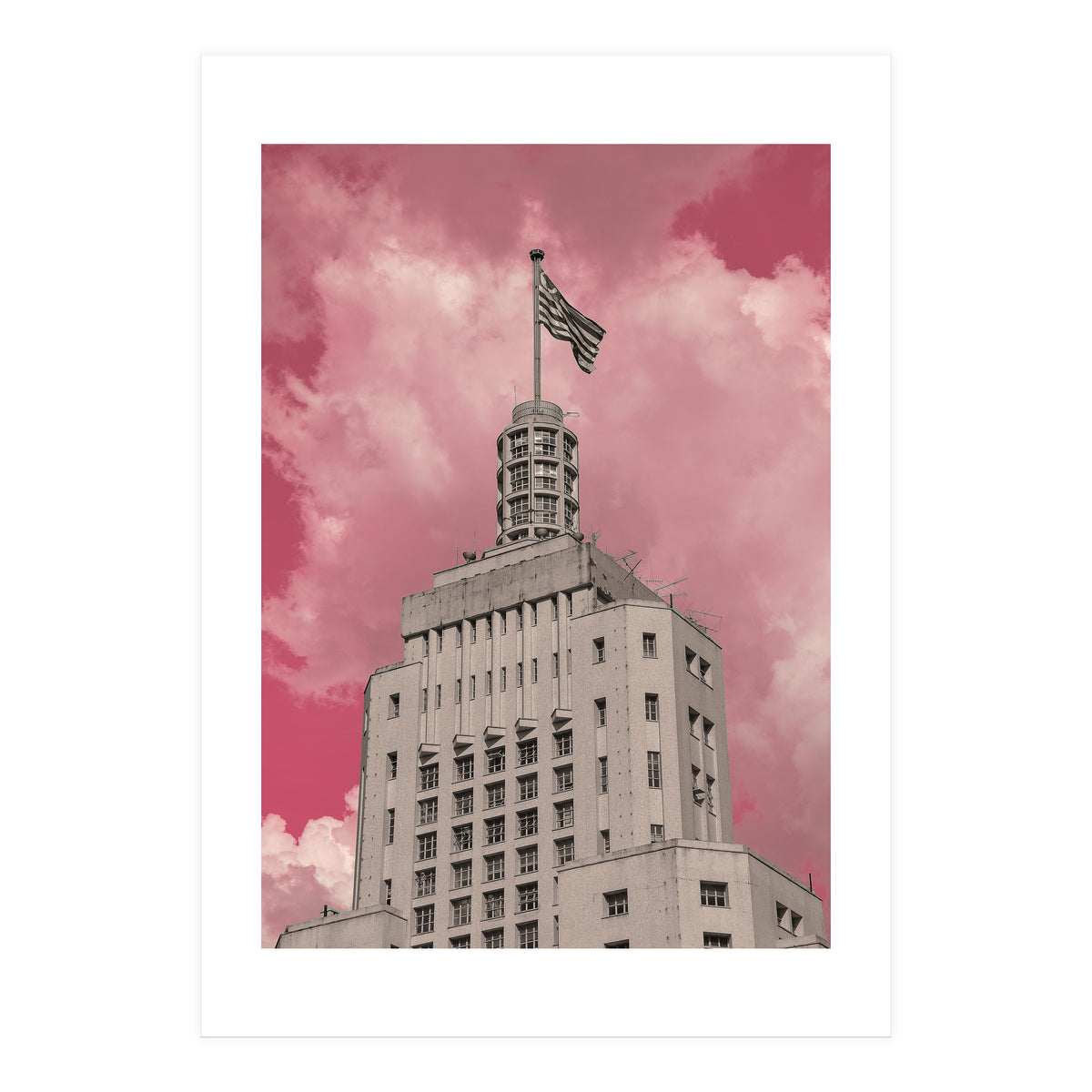 Pink Sky In São Paulo Banespa (Print Only)