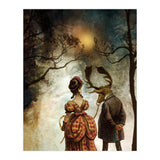 VINTAGE COUPLE IN AUTUMNAL ABSTRACT FOREST  II (Print Only) thumbnail