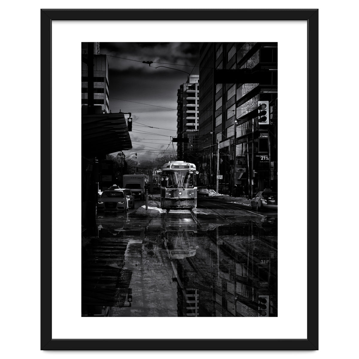 The 512 St. Clair Streetcar Toronto Canada Reflection