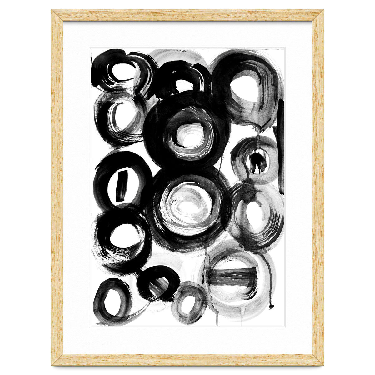 Black and White Ink Circles