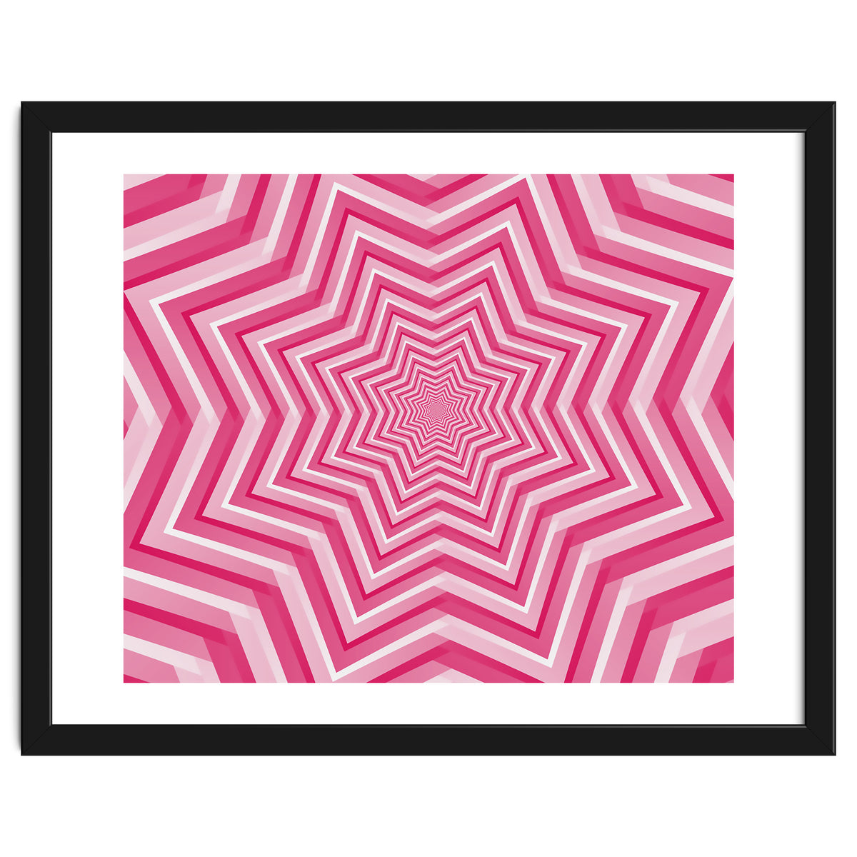 Abstract Pink Geometric Design Art
