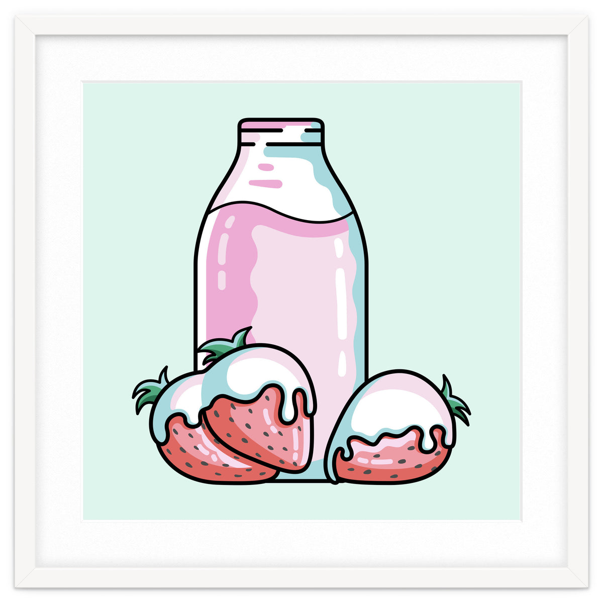 Cute Strawberry Milkshake