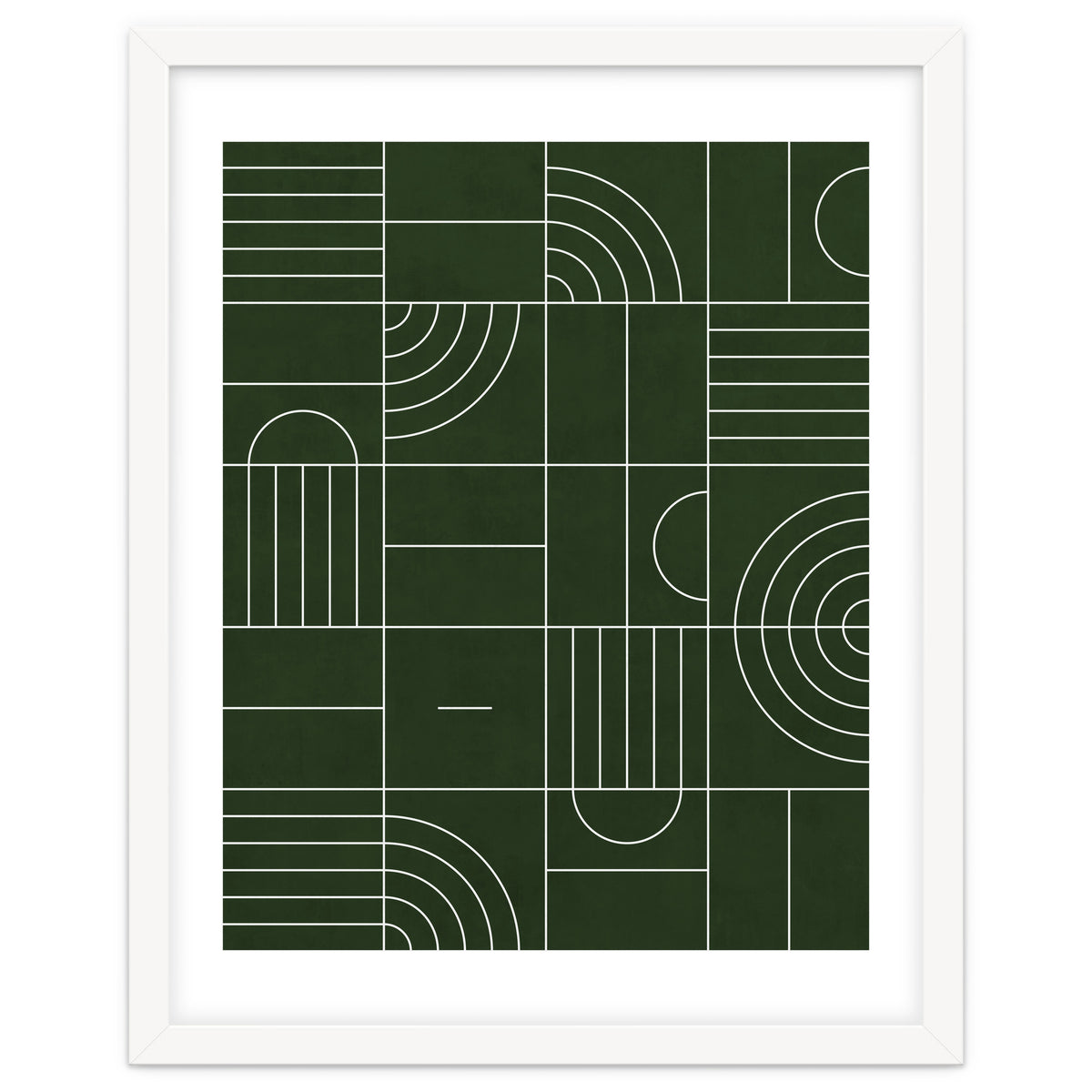 My Favorite Geometric Patterns No.24 - Deep Green