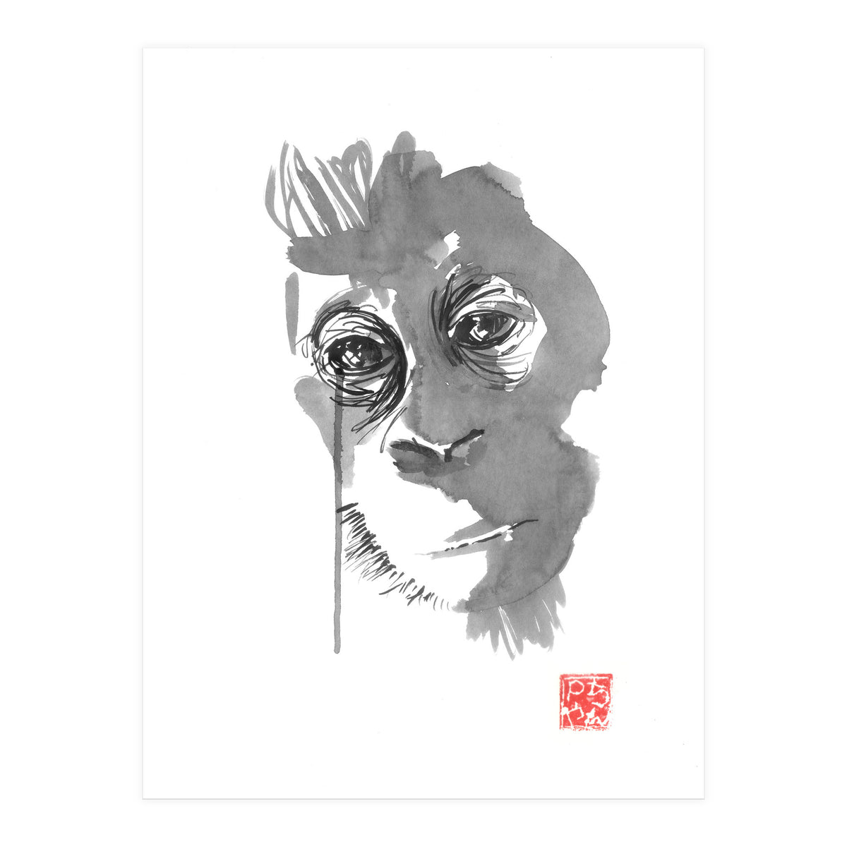 Cryinbg Orangutan (Print Only)