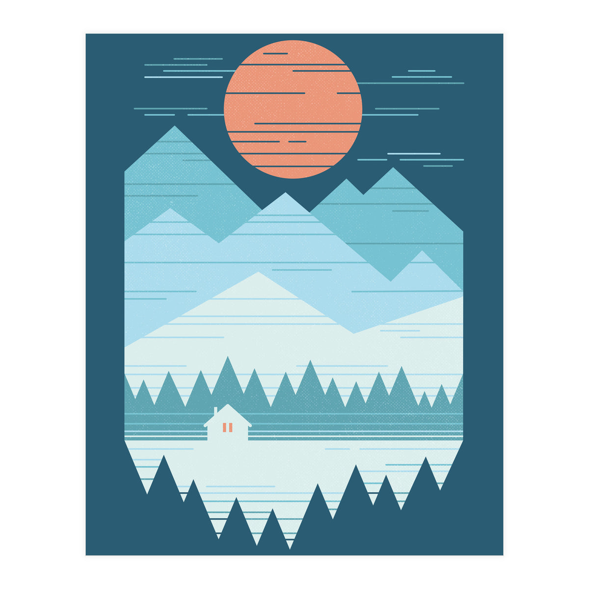 Cabin In The Snow (Print Only)