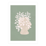 Abstract Potted Figure Sage Green (Print Only) thumbnail