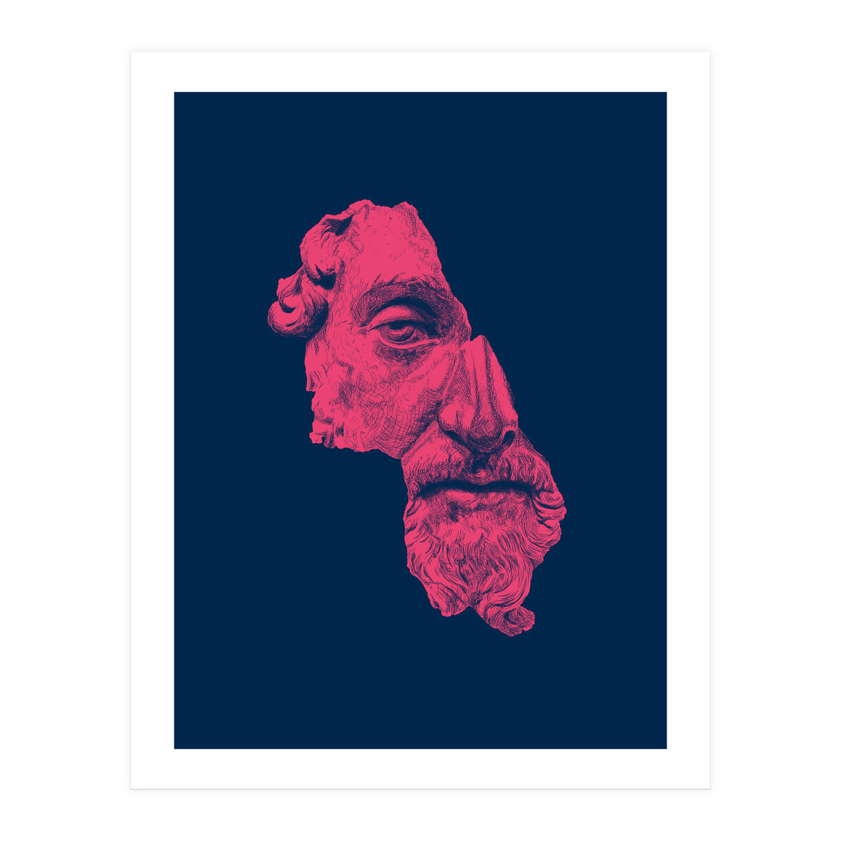 MARCUS AURELIUS ANTONINUS AUGUSTUS / prussian blue / vivid red (Print Only)