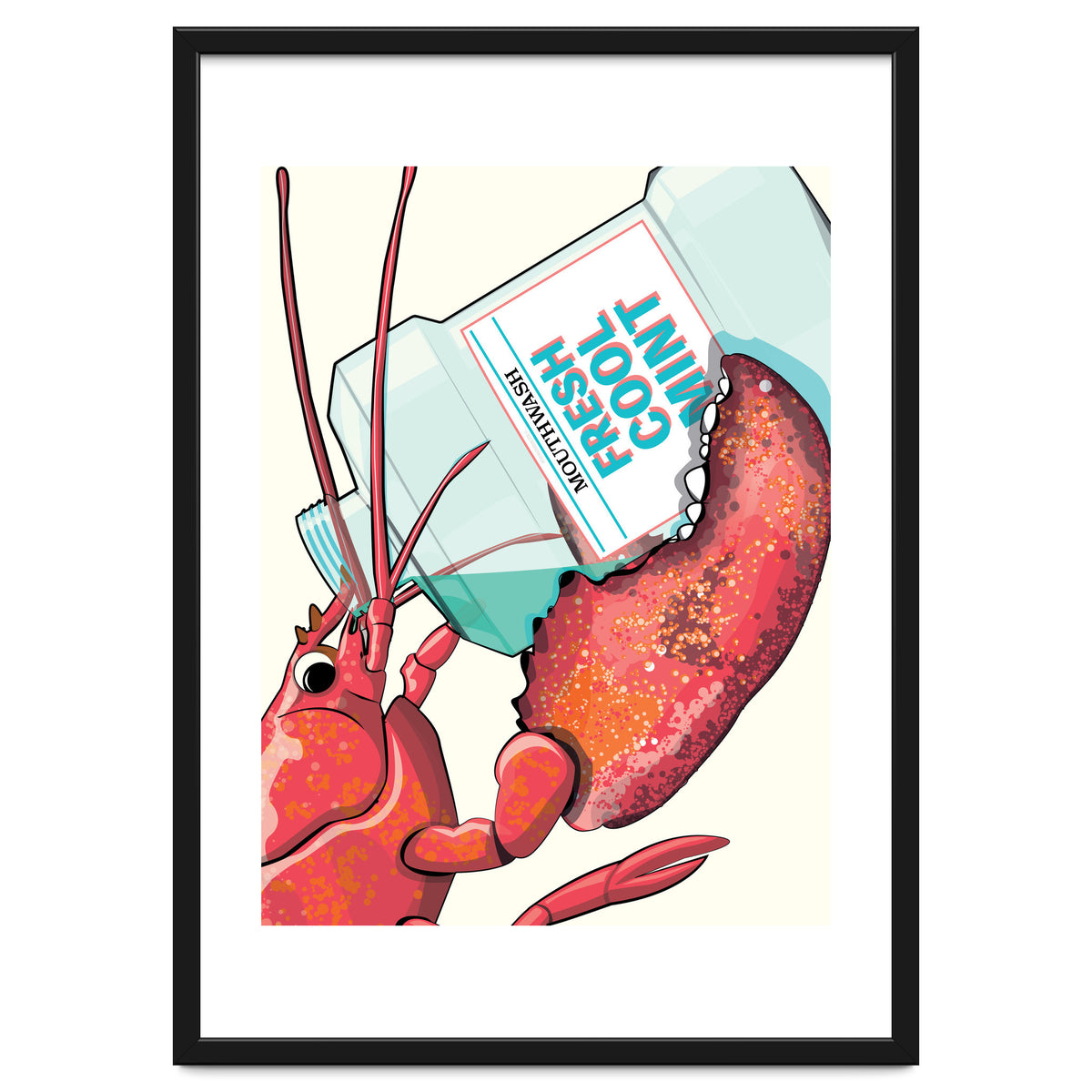 Lobster Drinking Mouthwash