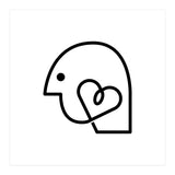 Head Heart_White (Print Only) thumbnail