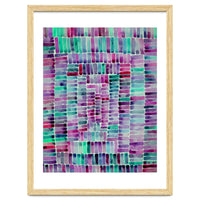 Abstract rectangle pattern in magenta and teal
